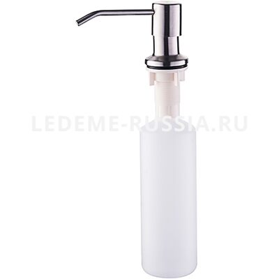 405-1/L Дозатор LEDEME для жидкого мыла ВРЕЗНОЙ 400мл (САТИН+пластик)
