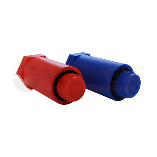 Набор цветных удлиненных заглушек 1/2'' (компл. 2 шт.) (синий/красный) VALFEX