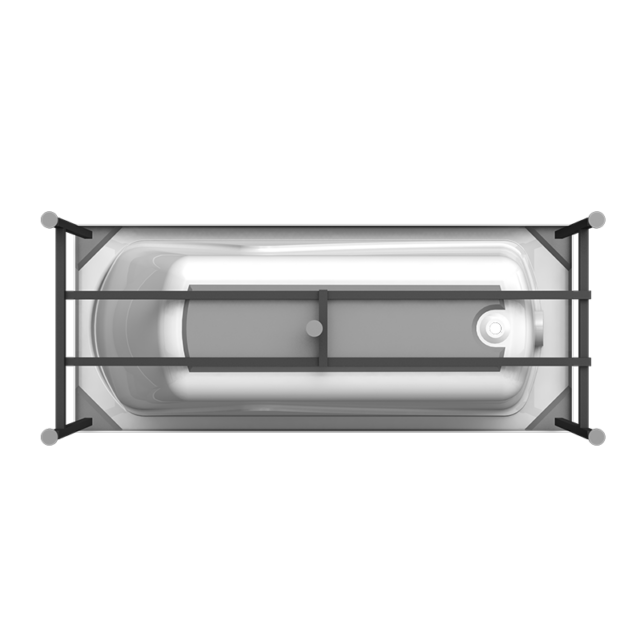 Ванна акриловая "Сильвия" 167*70 фр.панель с отделкой "Арт-мозаика", п/держатель, каркас (разборный)