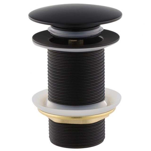 VER21AC Донный клапан без перелива, цвет черный